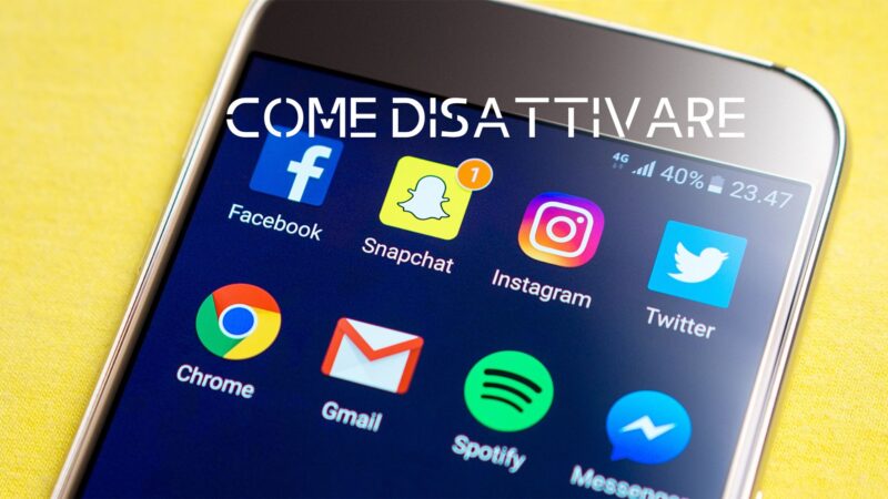 Disattivare l’account Snapchat