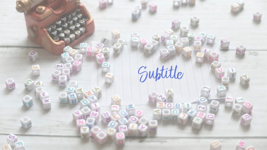 titoli e sottotitoli